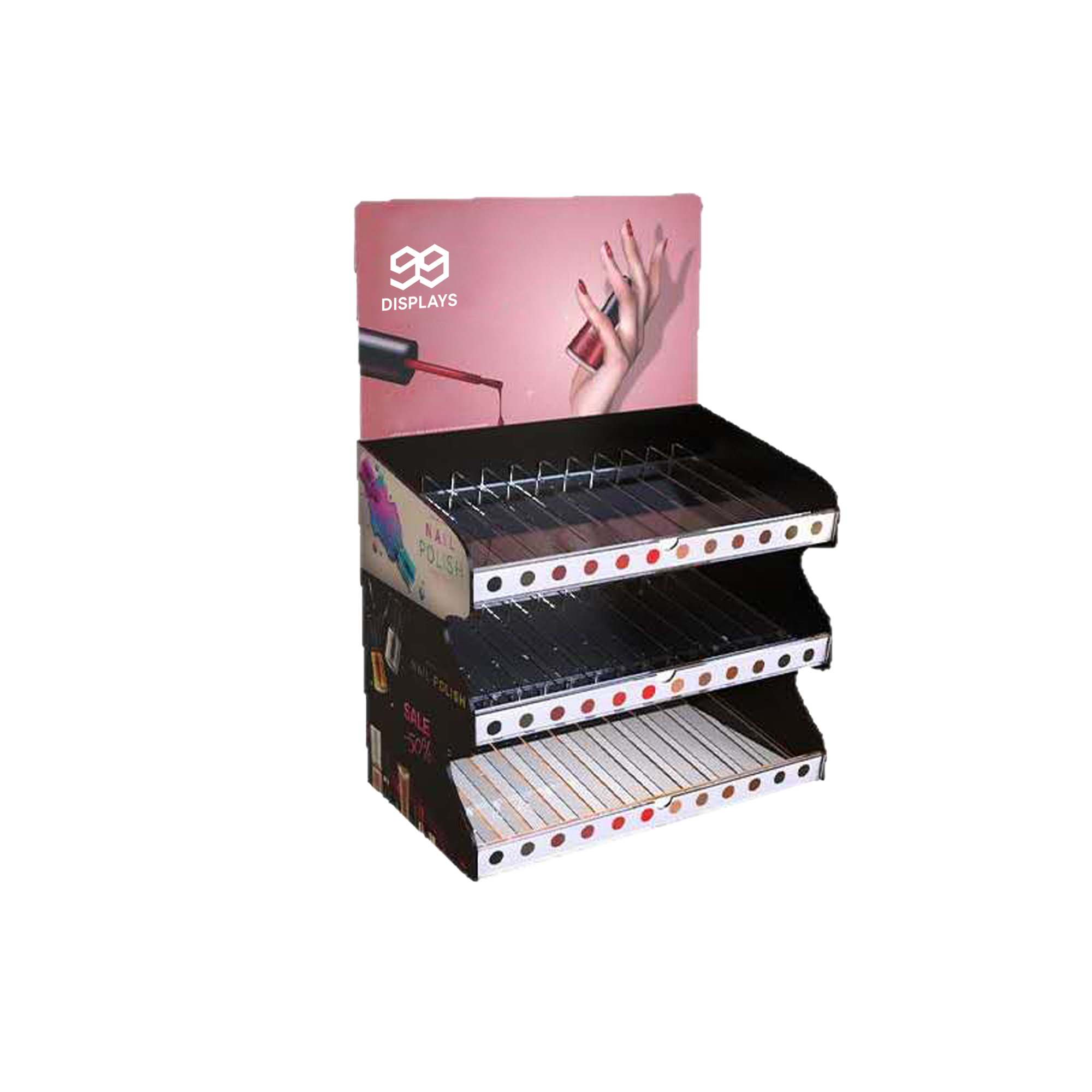 Cosmetic Display Stand with Tiers