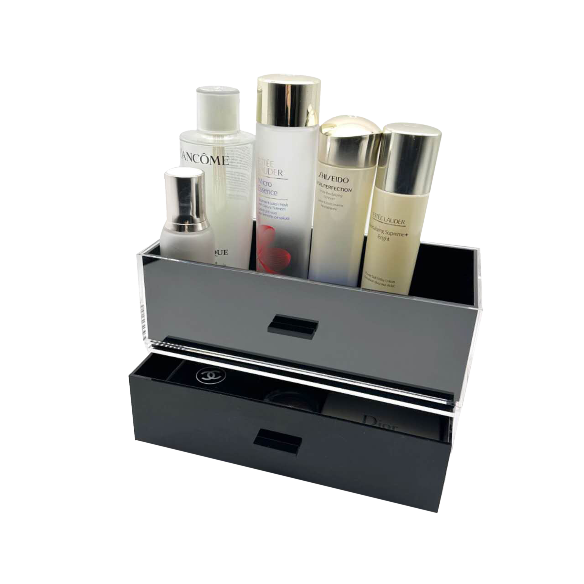 Cosmetic Bottle Storage Box with Drawer