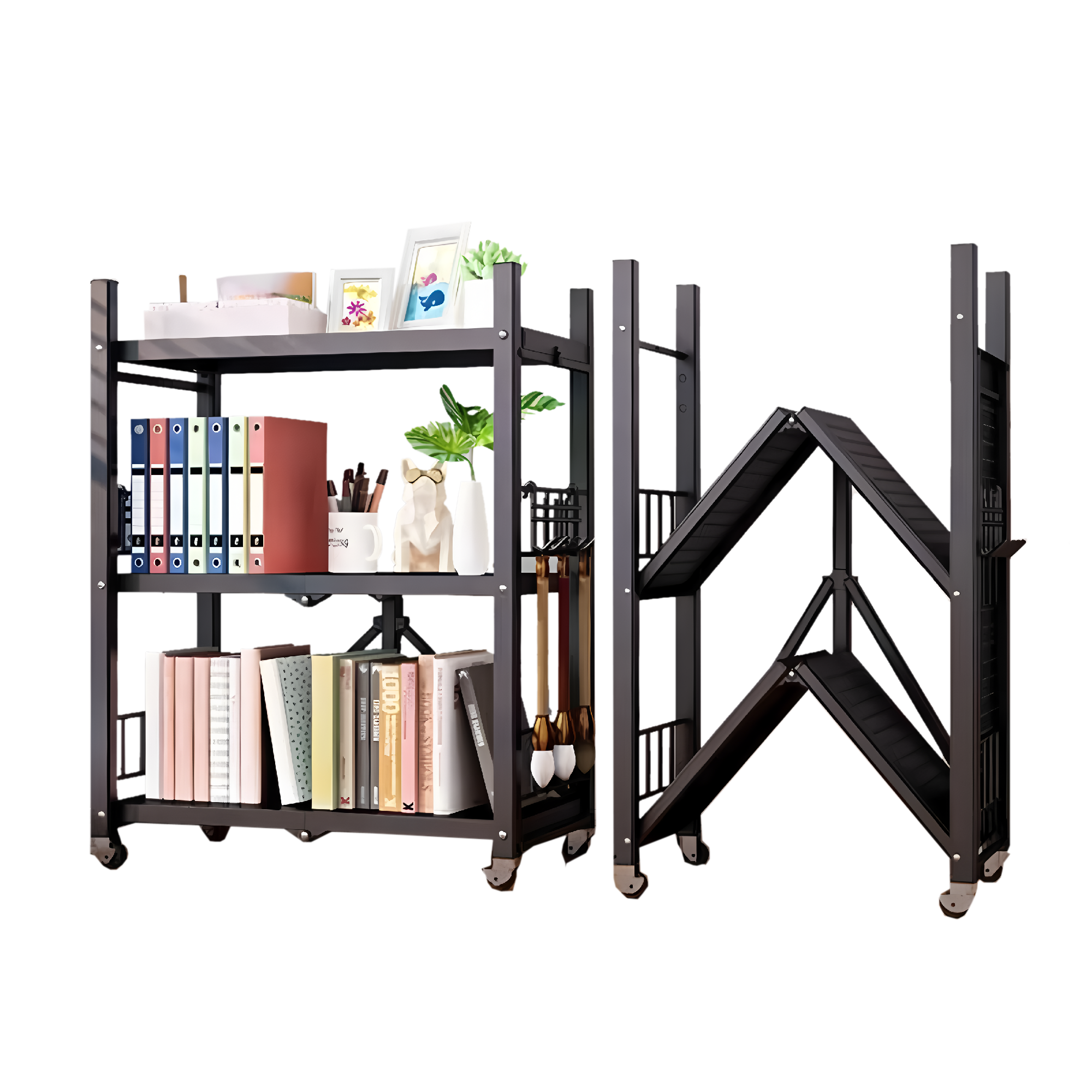 Metal Folding Storage Cart