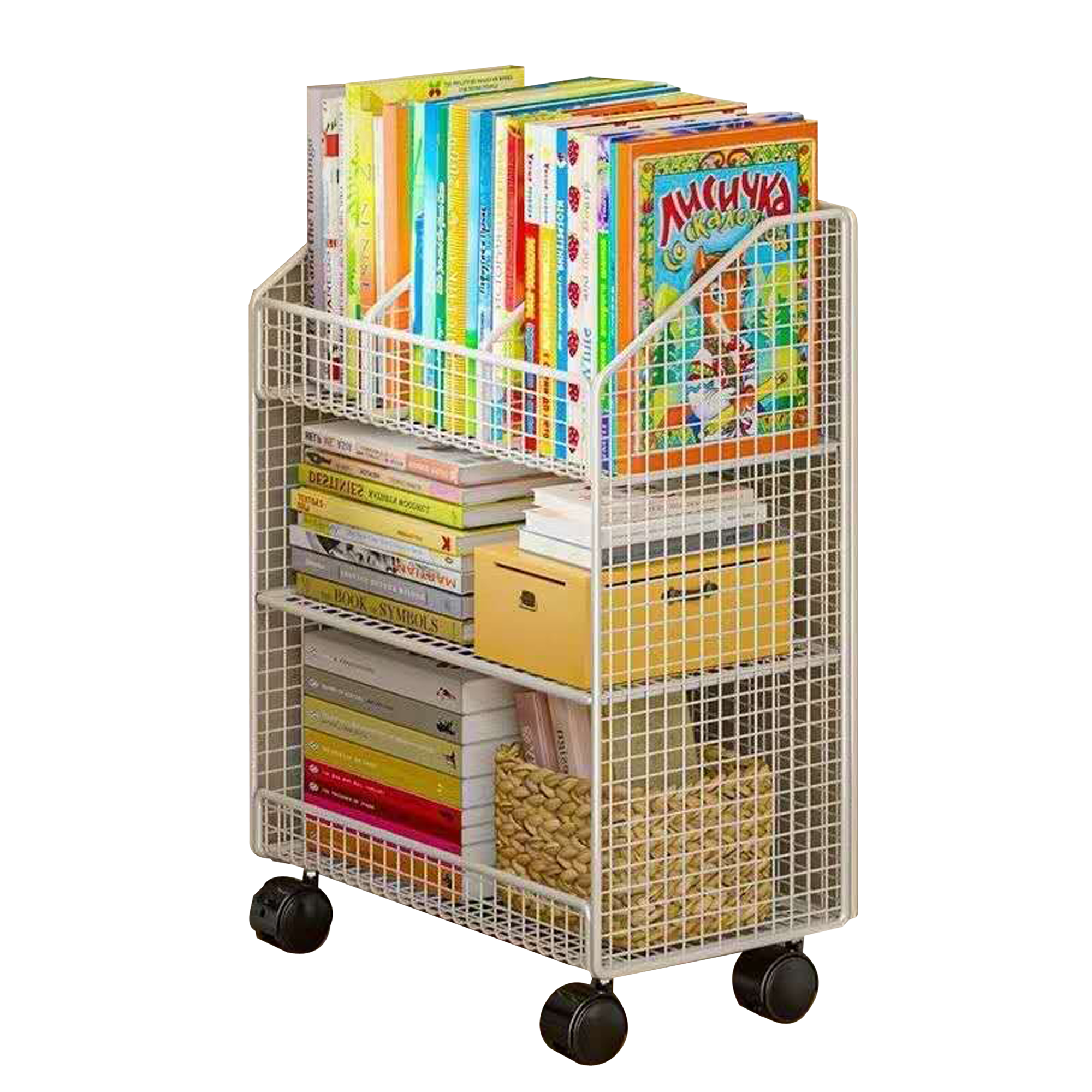 Rolling Wire Storage Cart