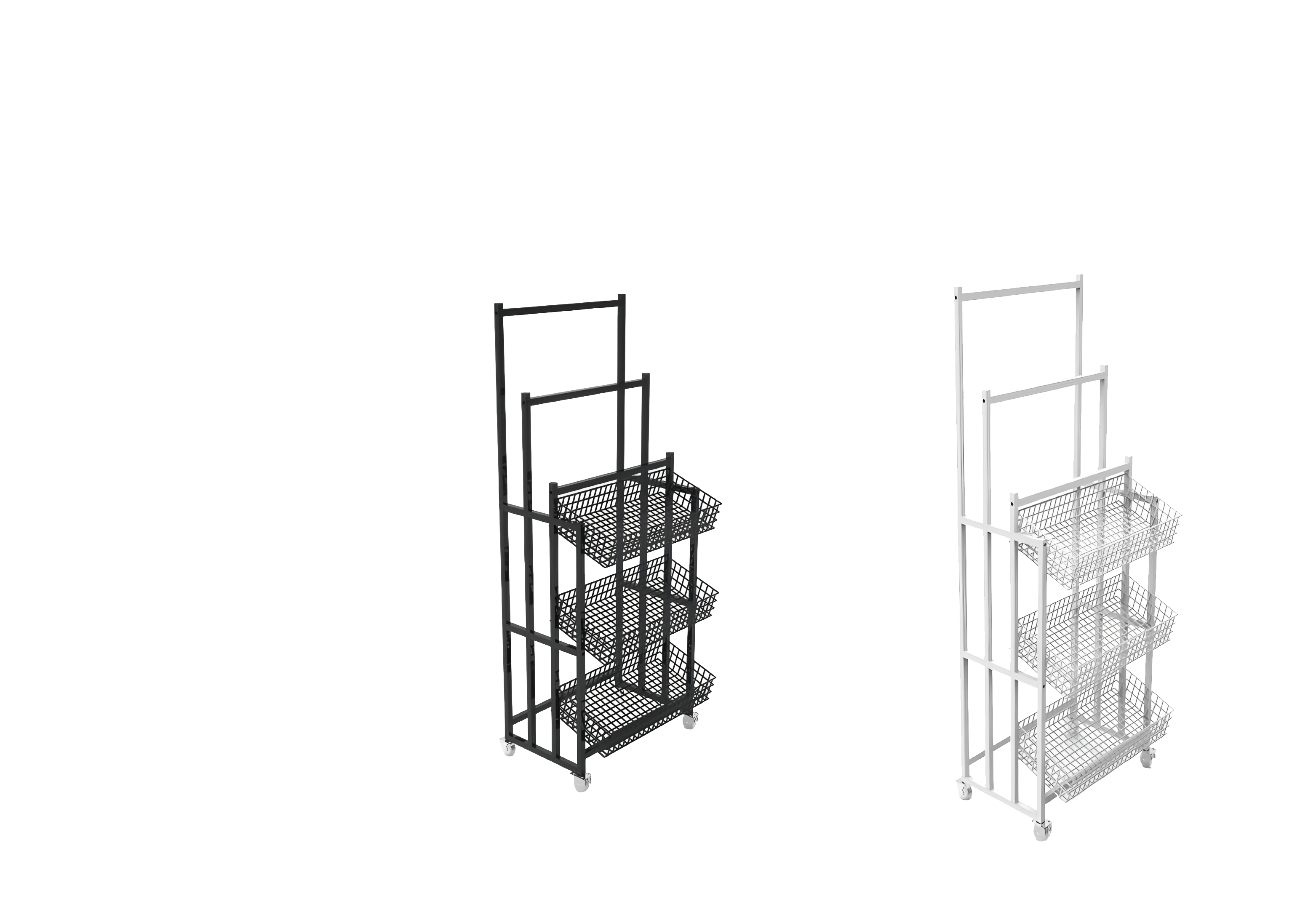 Movable Mesh Basket Floor Stand